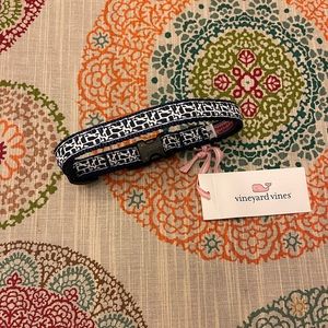 Vineyard Vines Navy and White Dog Collar